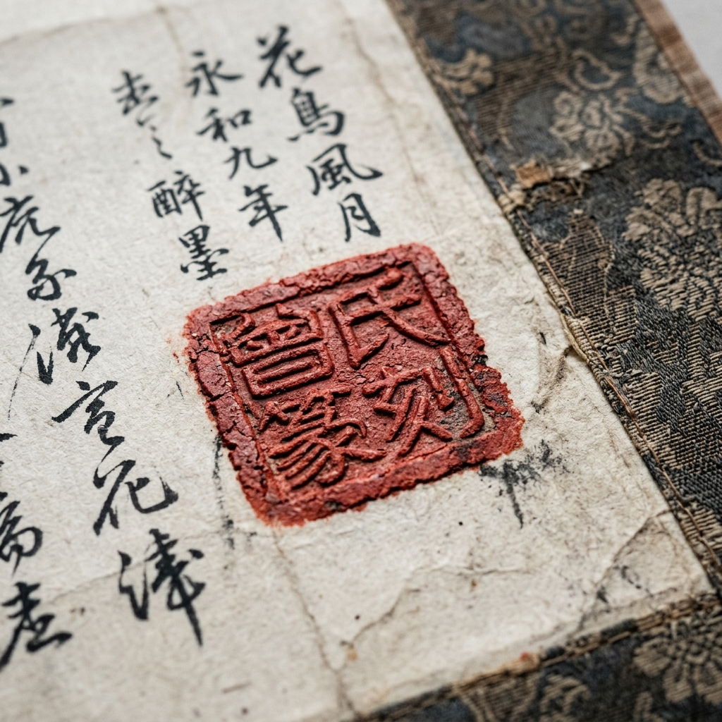 Chi tiết chữ ký và triện ấn